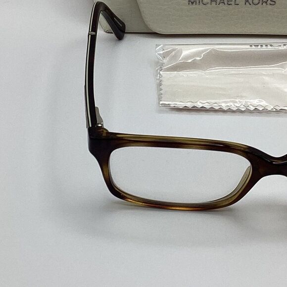 Michael Kors Eyeglass Frames Only Case Medellin 3010 52-16 140 Brown Tortoise - Picture 10 of 13